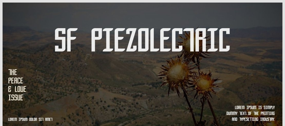 SF Piezolectric Font Family