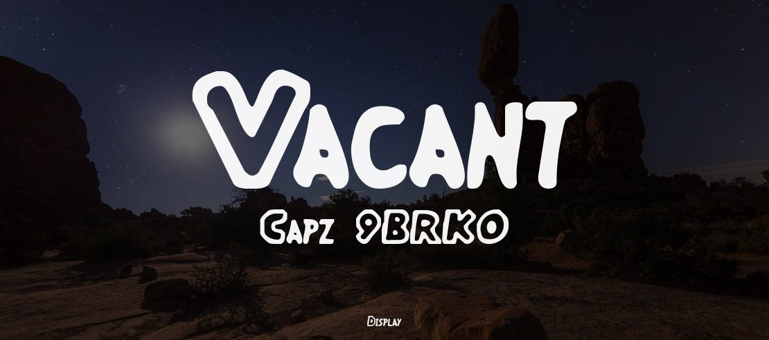 Vacant Capz (BRK) Font