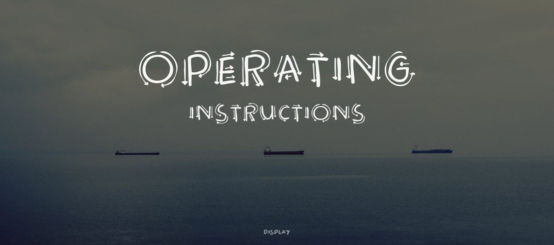 Operating instructions Font