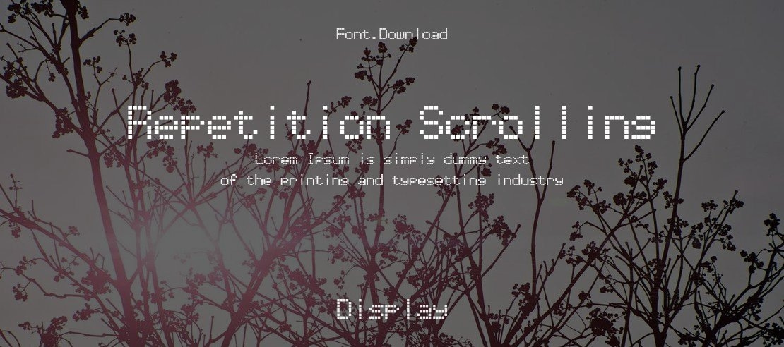 Repetition Scrolling Font