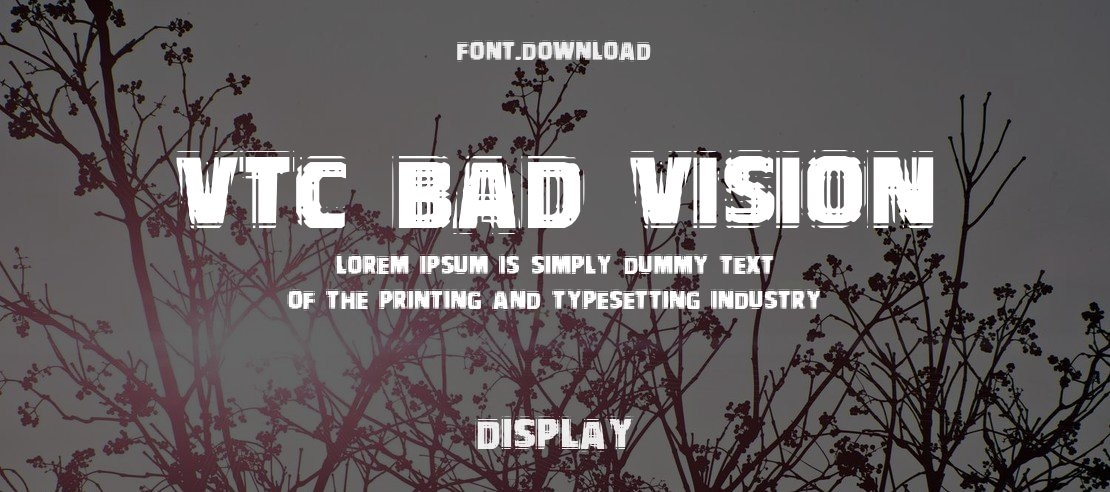 VTC Bad Vision Font