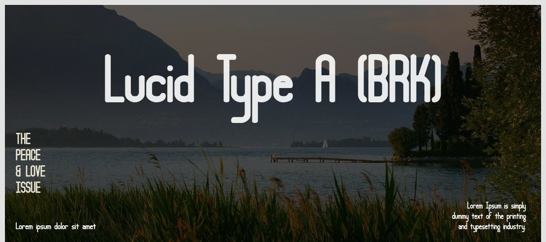 Lucid Type A (BRK) Font Family