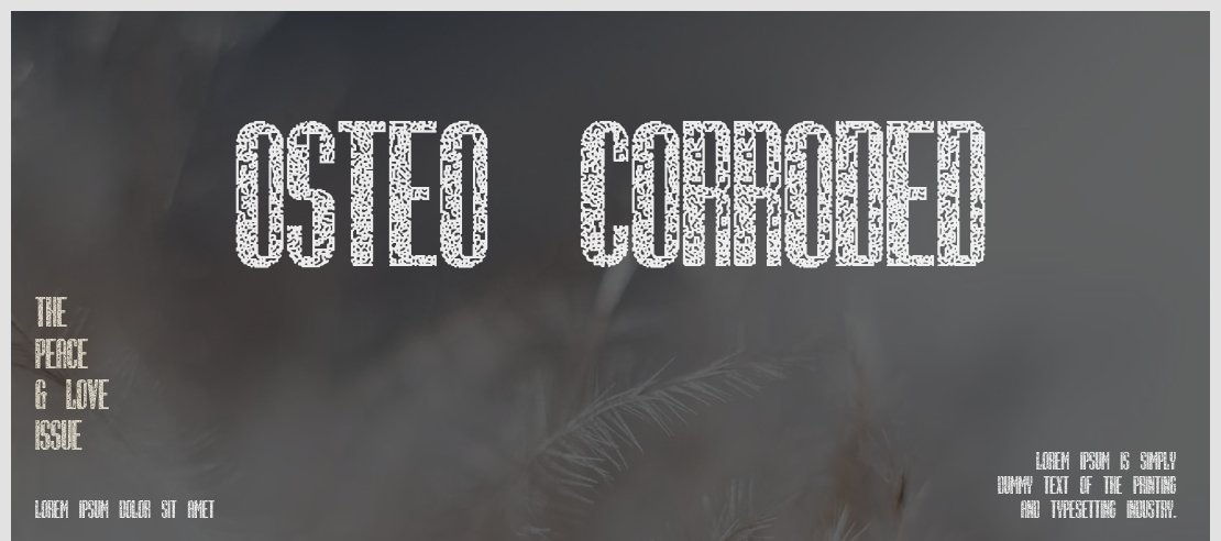 Osteo Corroded Font