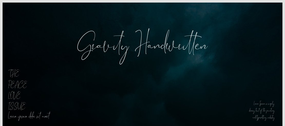 Gravity Handwritten Font