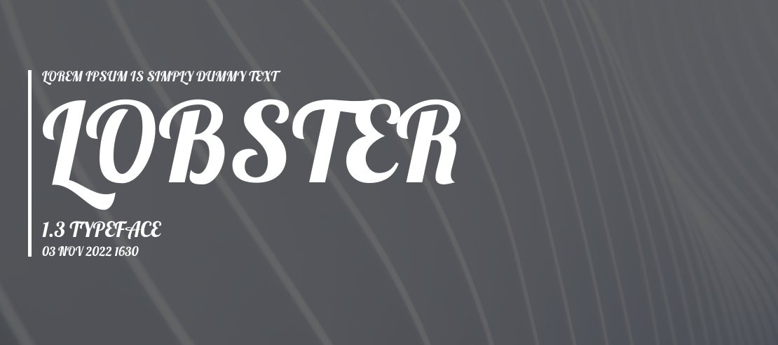 Lobster 1.3 Font