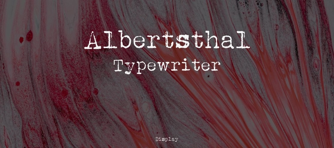 Albertsthal Typewriter Font