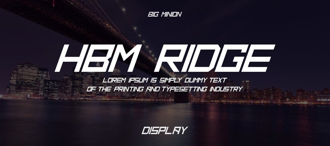 HBM Ridge Font Family