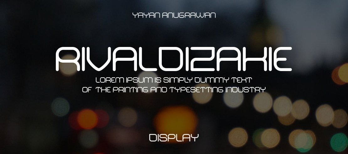 Rivaldizakie Font Family