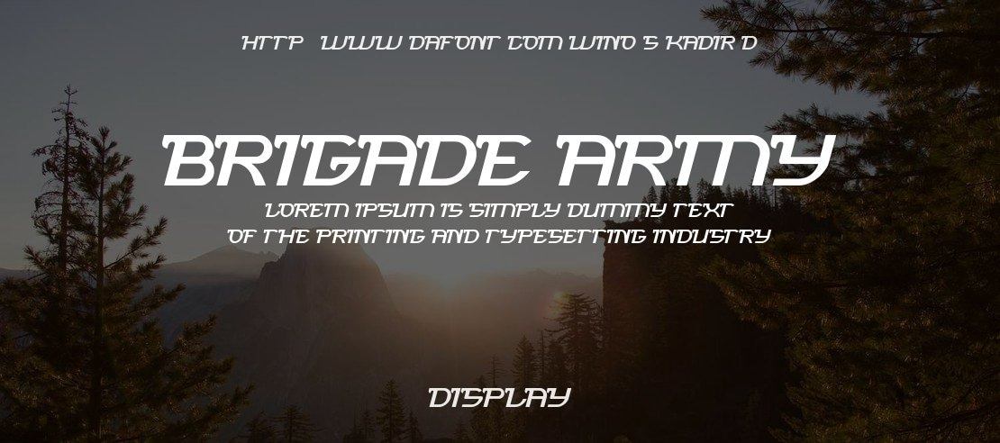 brigade army Font