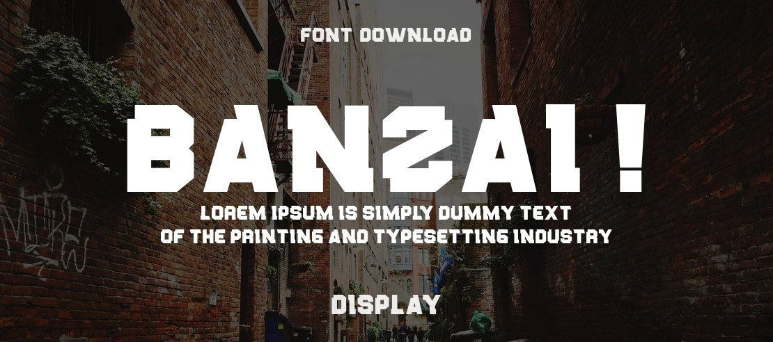 Banzai ! Font