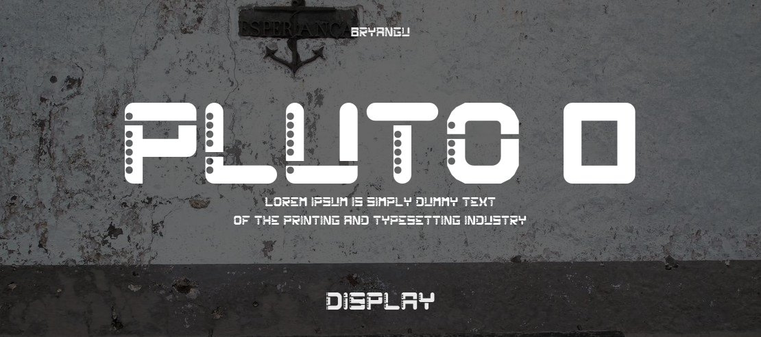 Pluto 0 Font