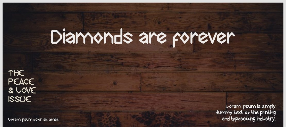 Diamonds are forever Font