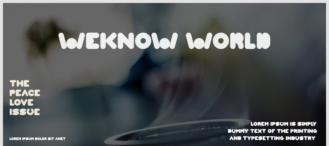 WEKNOW WORLD Font