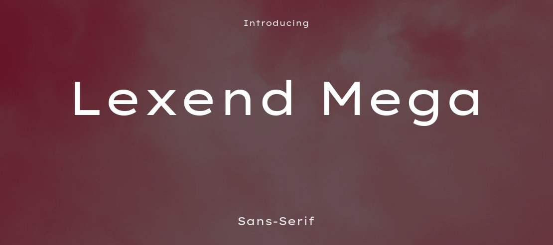 Lexend Mega Font