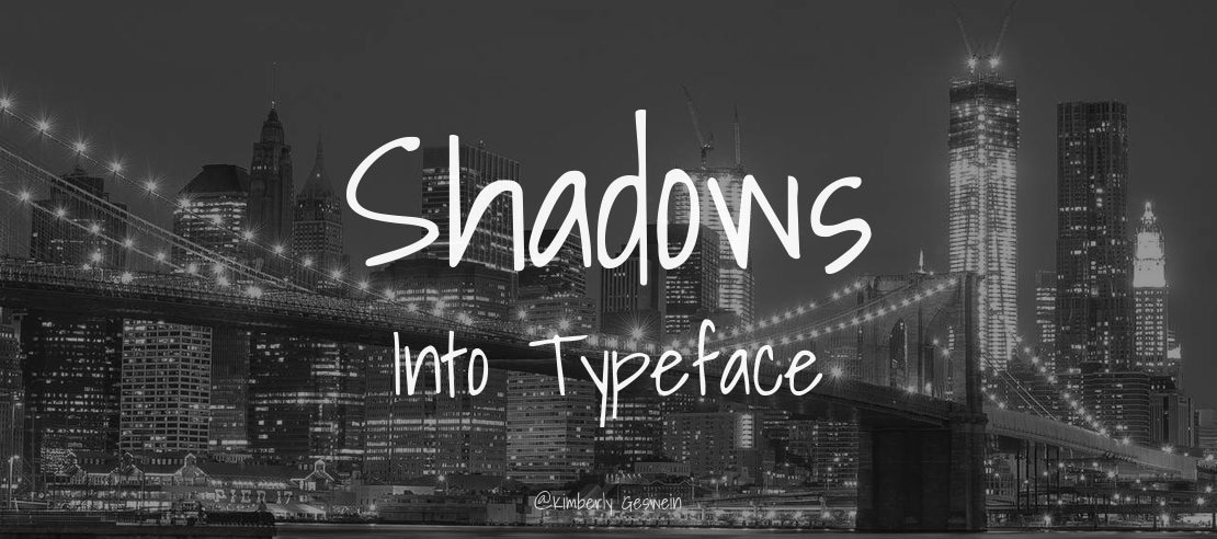 Shadows Into Font