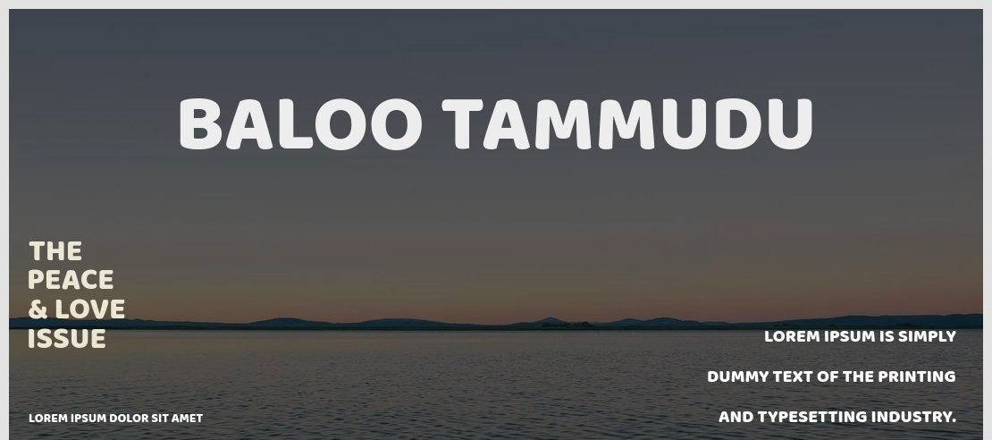 Baloo Tammudu Font