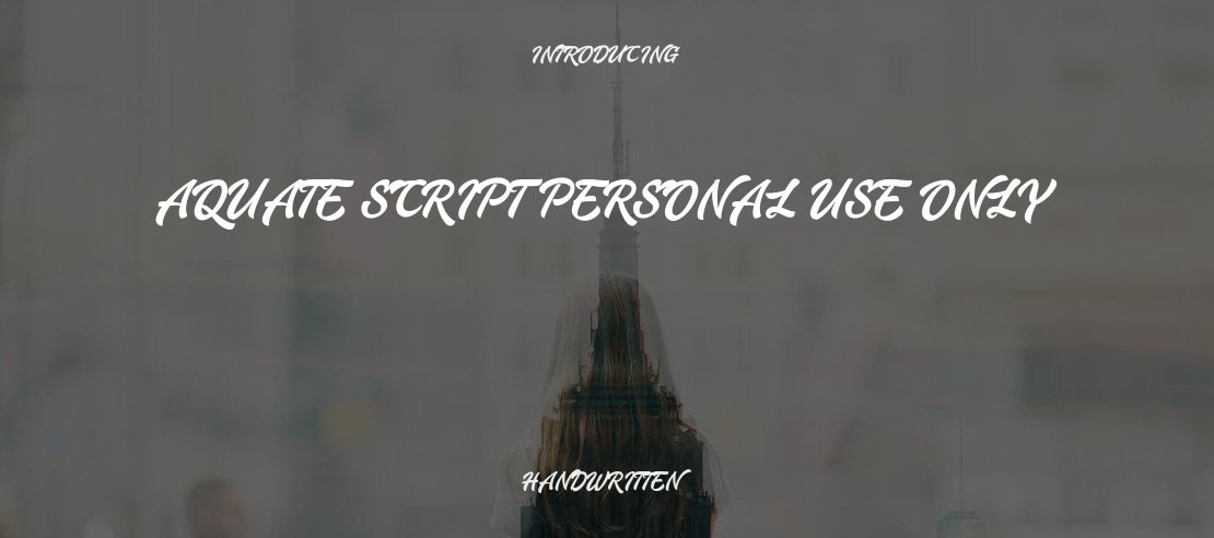 Aquate Script PERSONAL USE ONLY Font