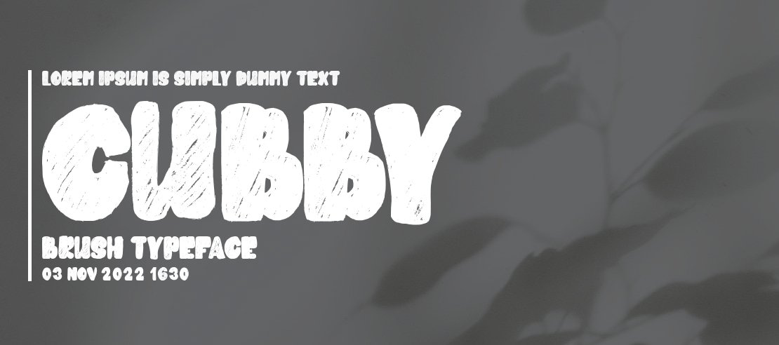 Cubby Brush Font