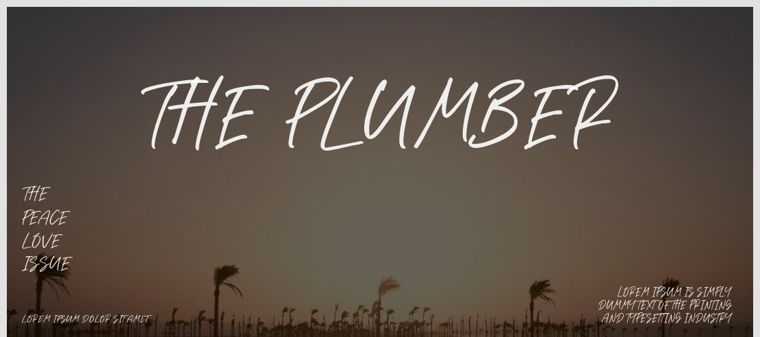 The Plumber Font