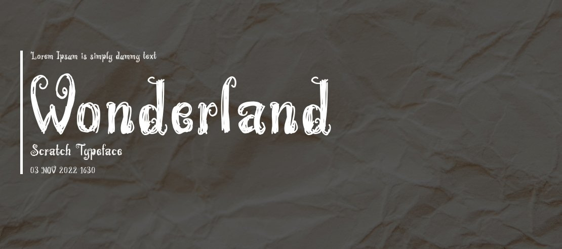 Wonderland Scratch Font