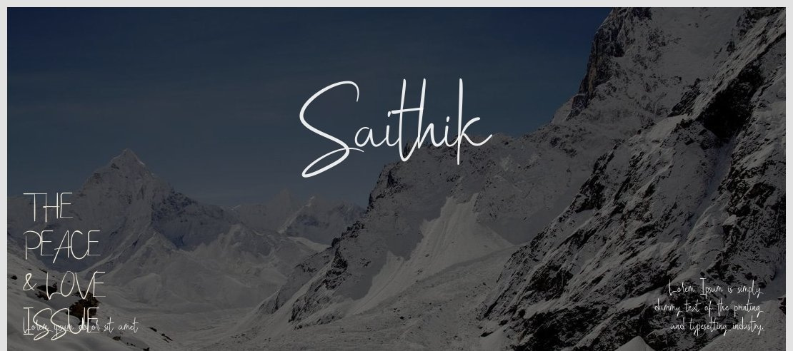 Saithik Font