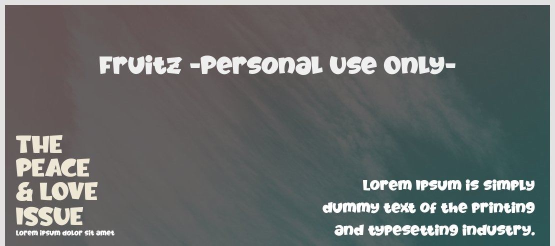 Fruitz -Personal Use Only- Font
