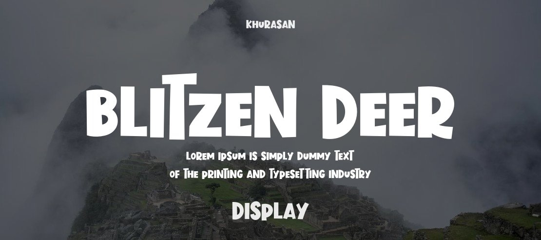 Blitzen Deer Font