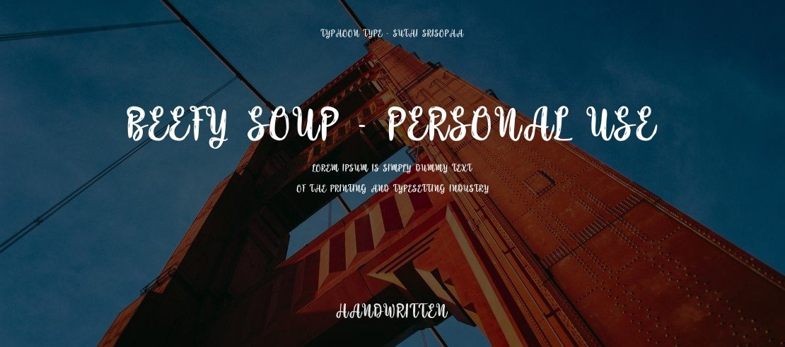 Beefy Soup - Personal Use Font