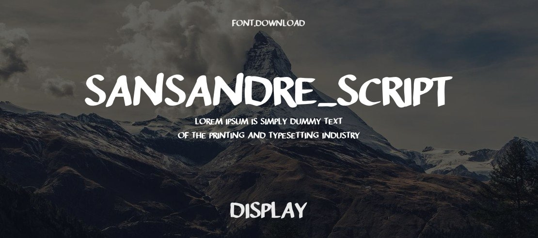 Sansandre_Script Font