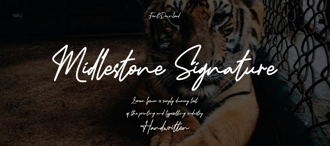 Midlestone Signature Font