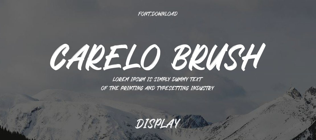 Carelo Brush Font