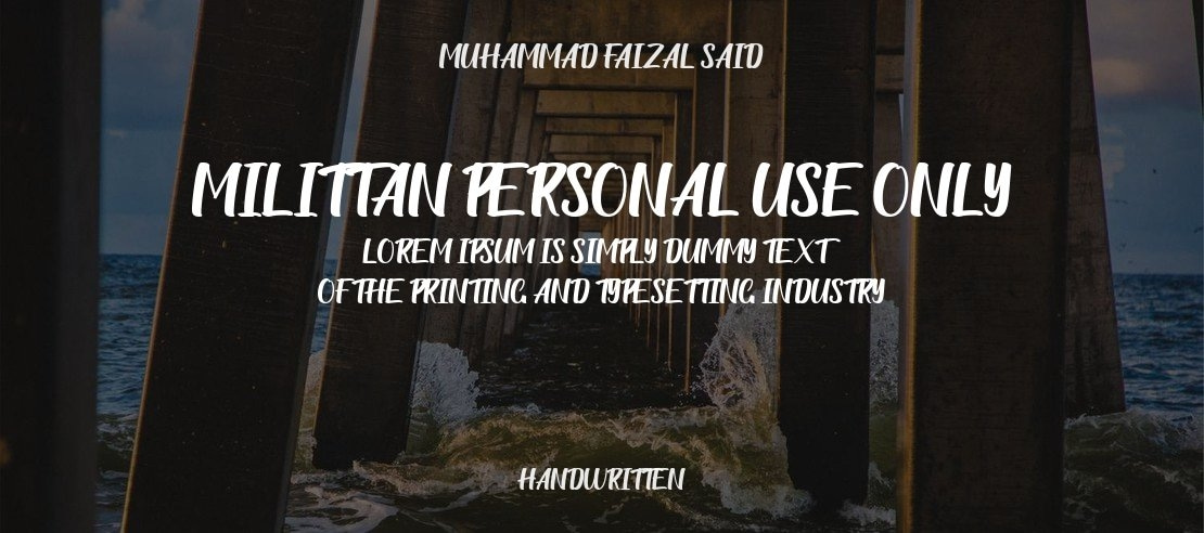 Milittan Personal Use Only Font