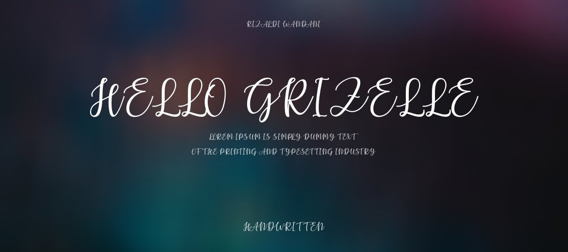 Hello Grizelle Font