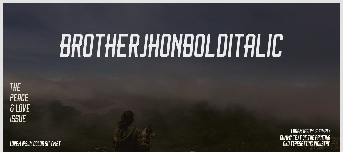 BrotherJhonBoldItalic Font