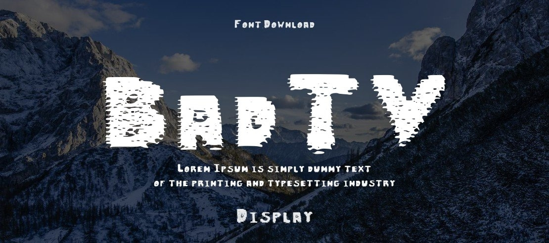 BadTV Font