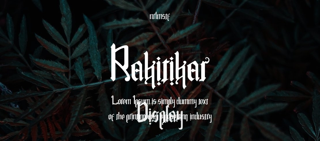 Rakitikar Font