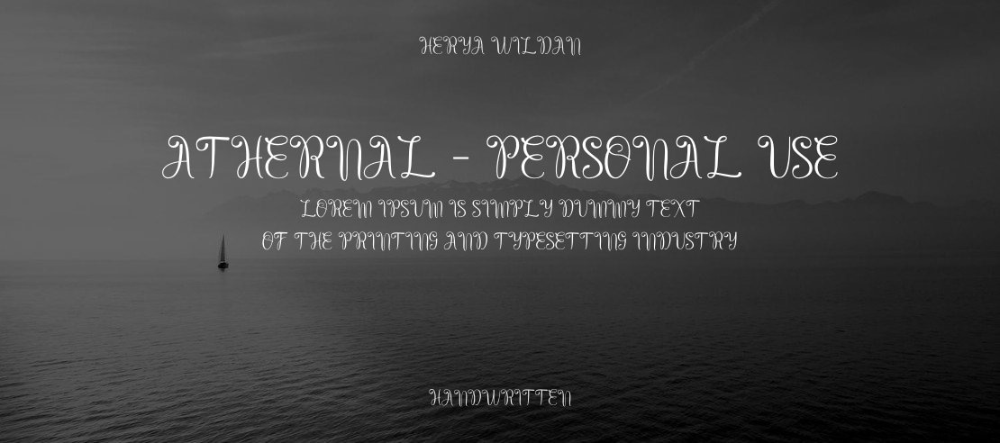 Athernal - Personal Use Font