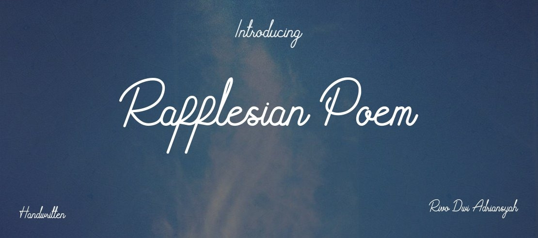 Rafflesian Poem Font