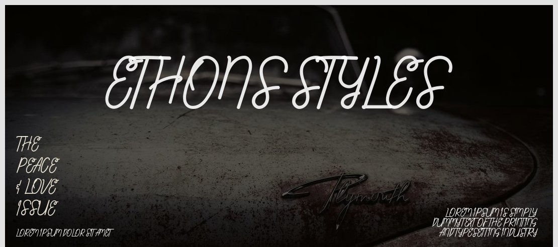 Ethons Styles Font