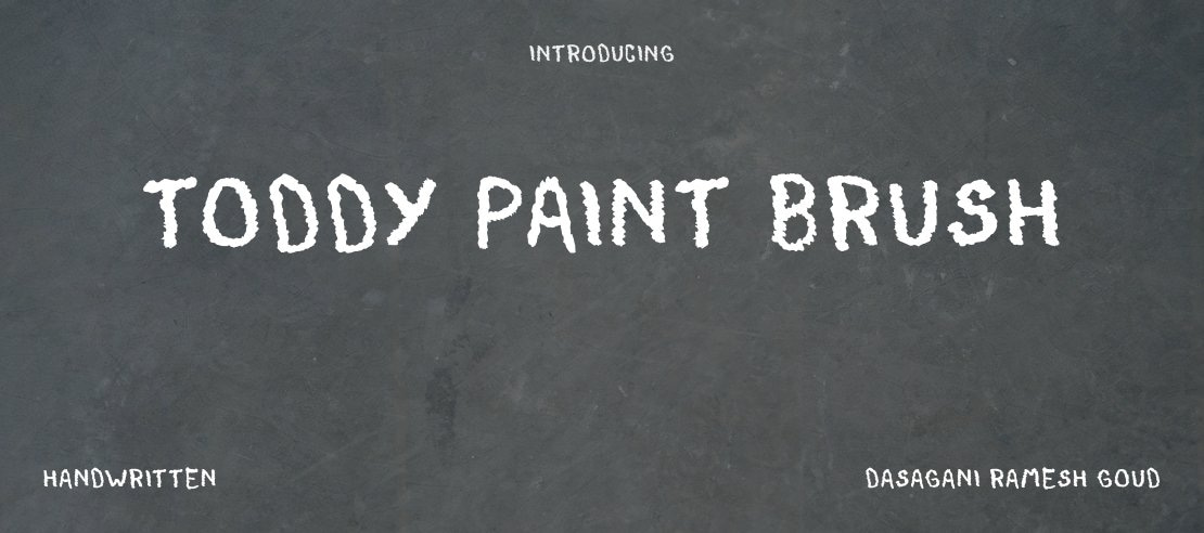 Toddy Paint Brush Font