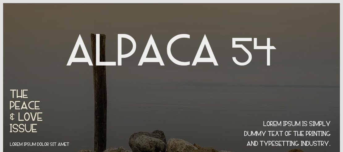 Alpaca 54 Font