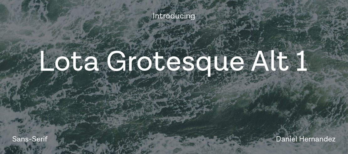 Lota Grotesque Alt 1 Font Family