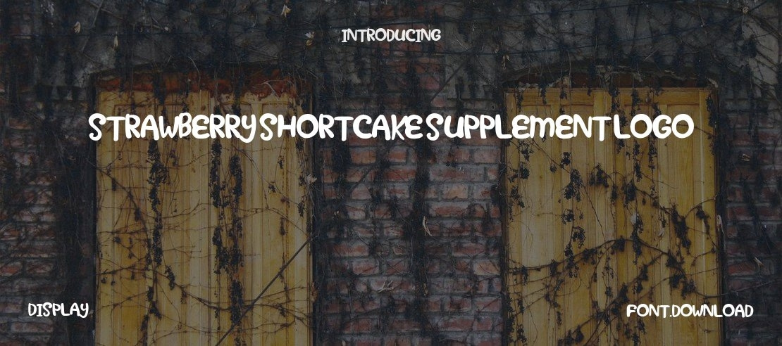 Strawberry Shortcake Supplement Logo Font