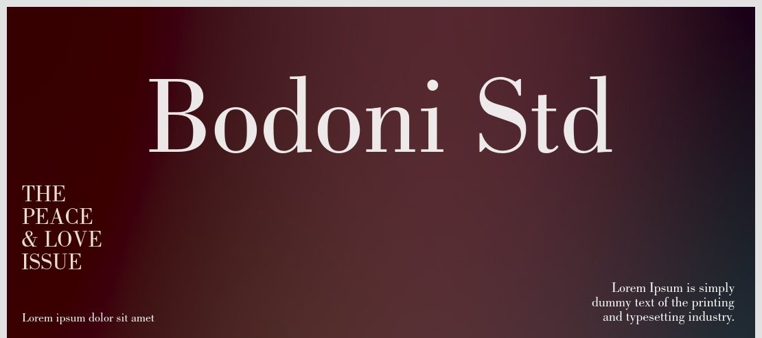 Bodoni Std Font Family