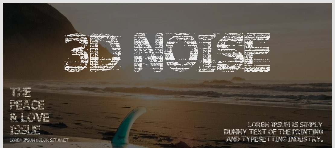 3D Noise Font