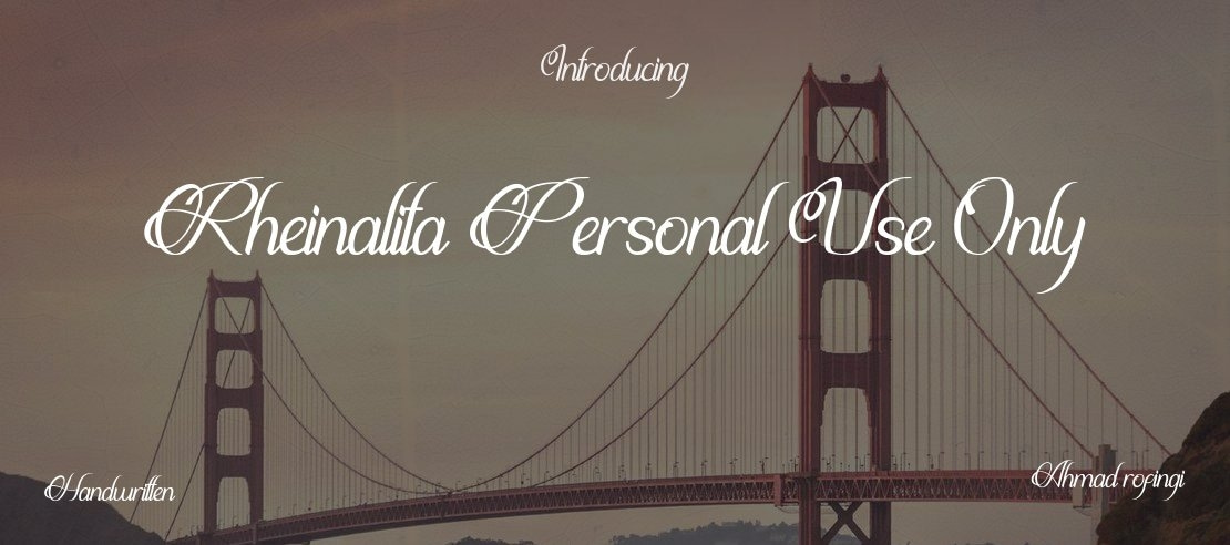 Rheinalita Personal Use Only Font