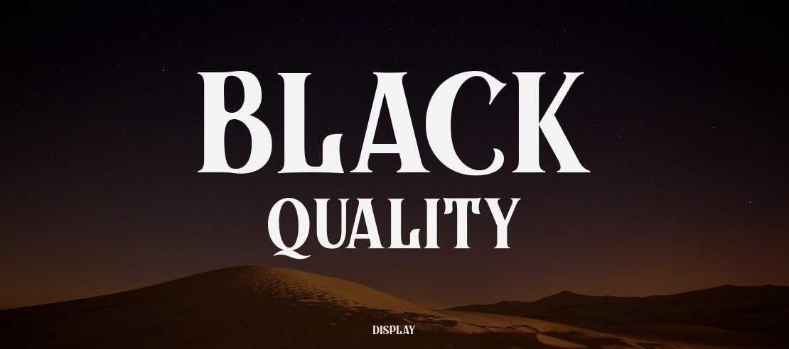Black Quality Font