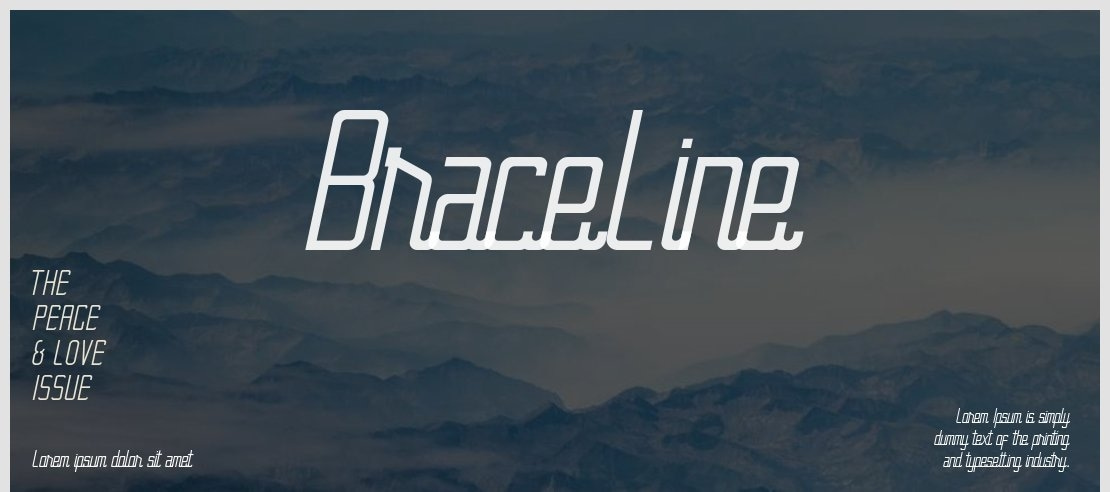 BraceLine Font