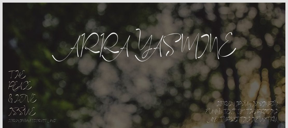 Arra Yasmine Font