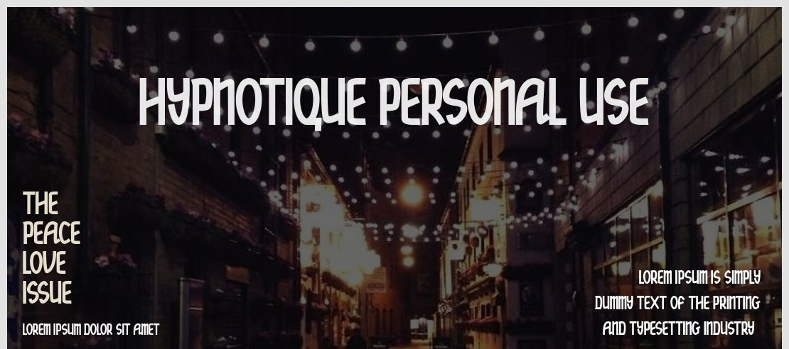 hypnotique personal use Font